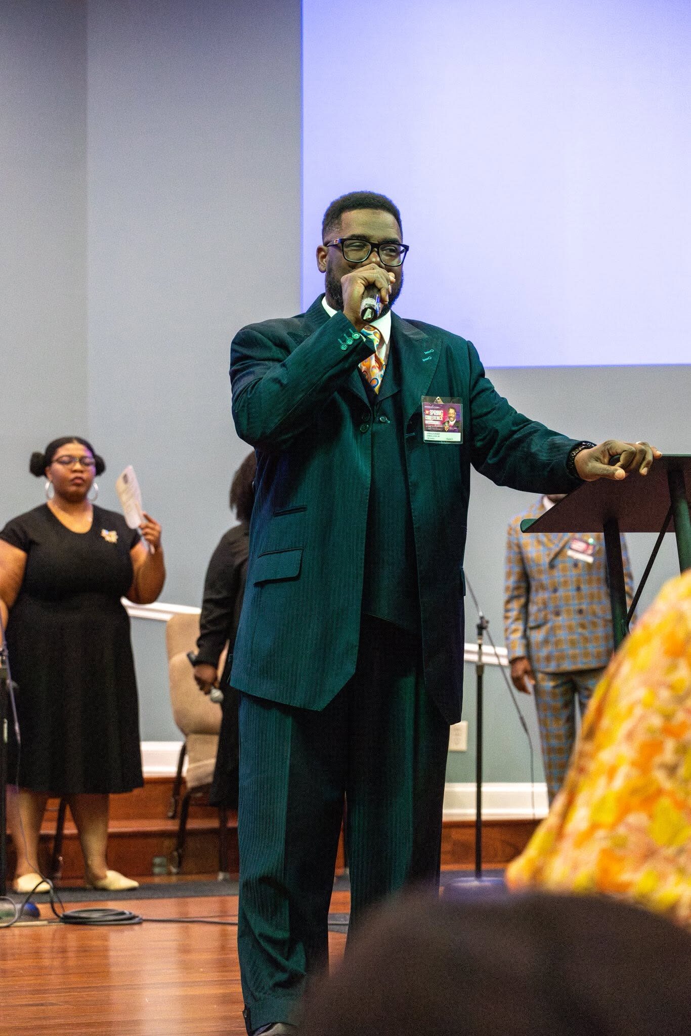 Bishop G. F. Austin III addressing ministers at a P.A.W. conference