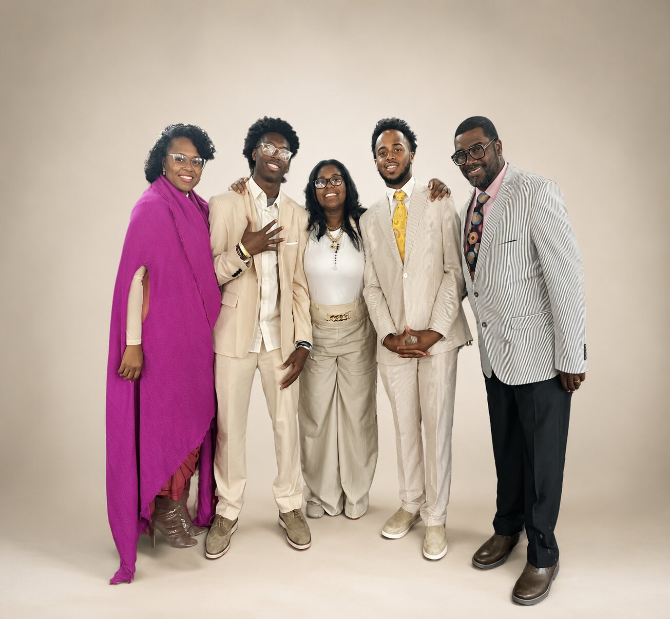 Bishop G. F. Austin III in a family portrait